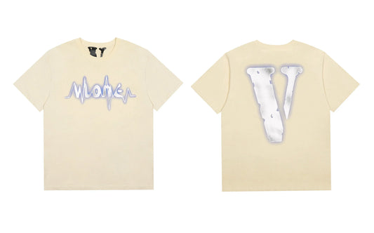Vlone Pulse Wave Graphic T-Shirt - Off-White