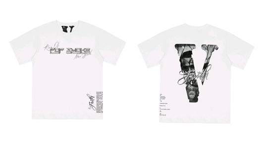 Vlone x Pop Smoke Tribute Portrait Graphic T-Shirt - White